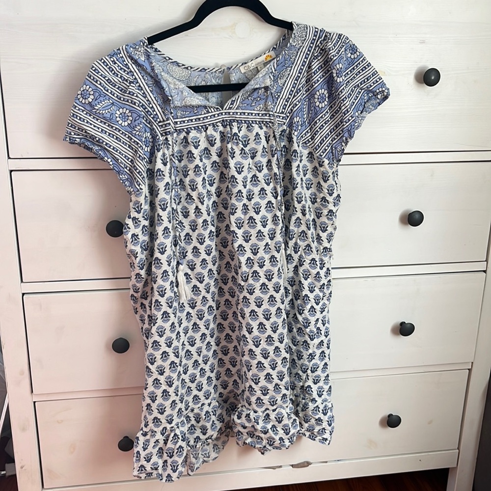 C&C California block printed sun dress